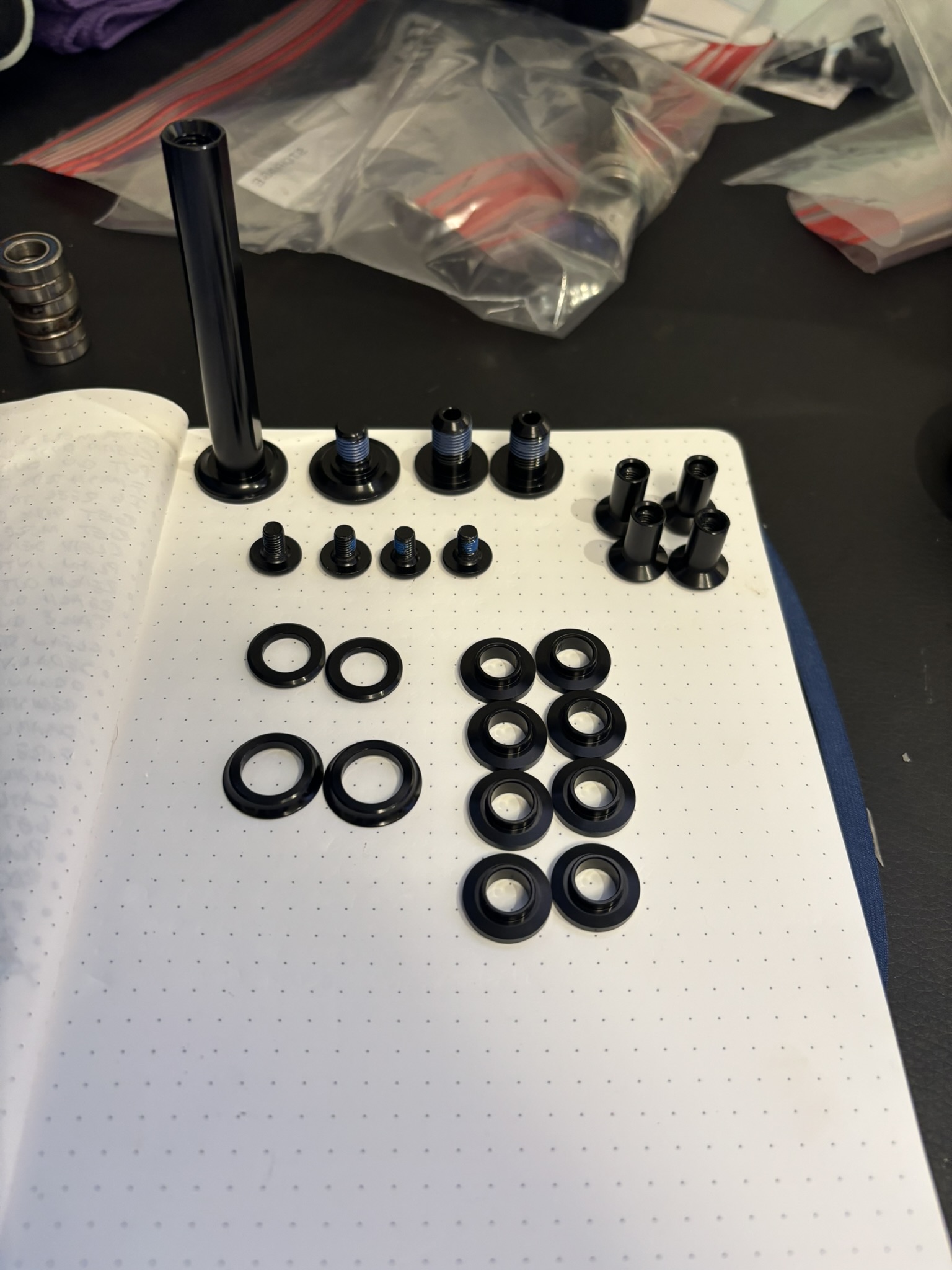 New pivot bearing hardware laid out