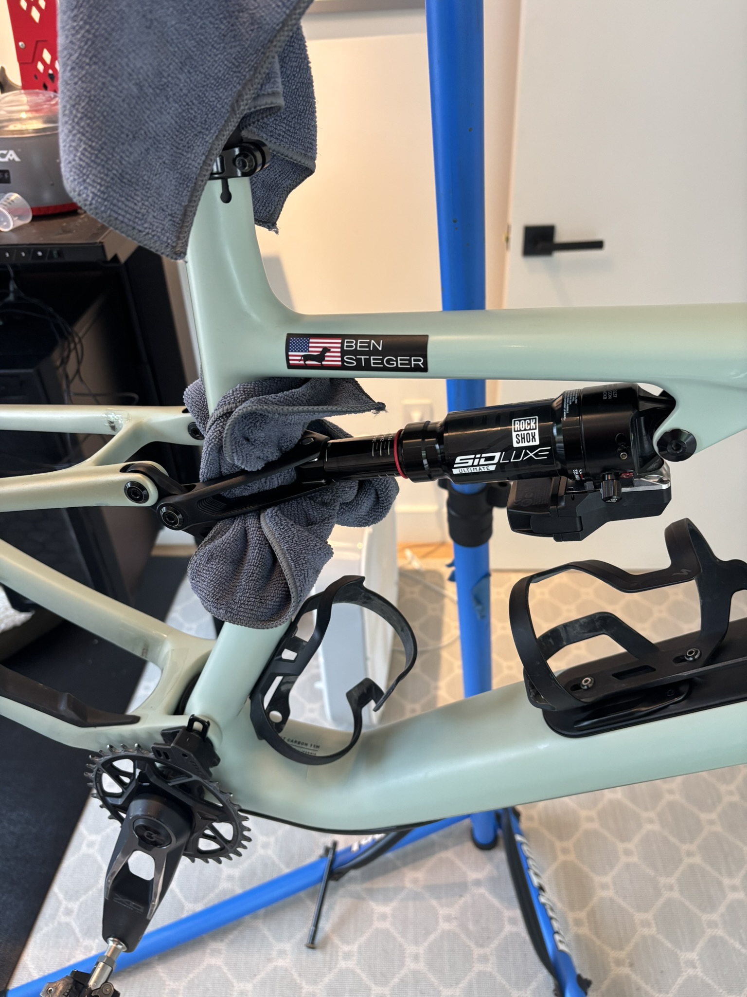 Microfiber towel protecting frame