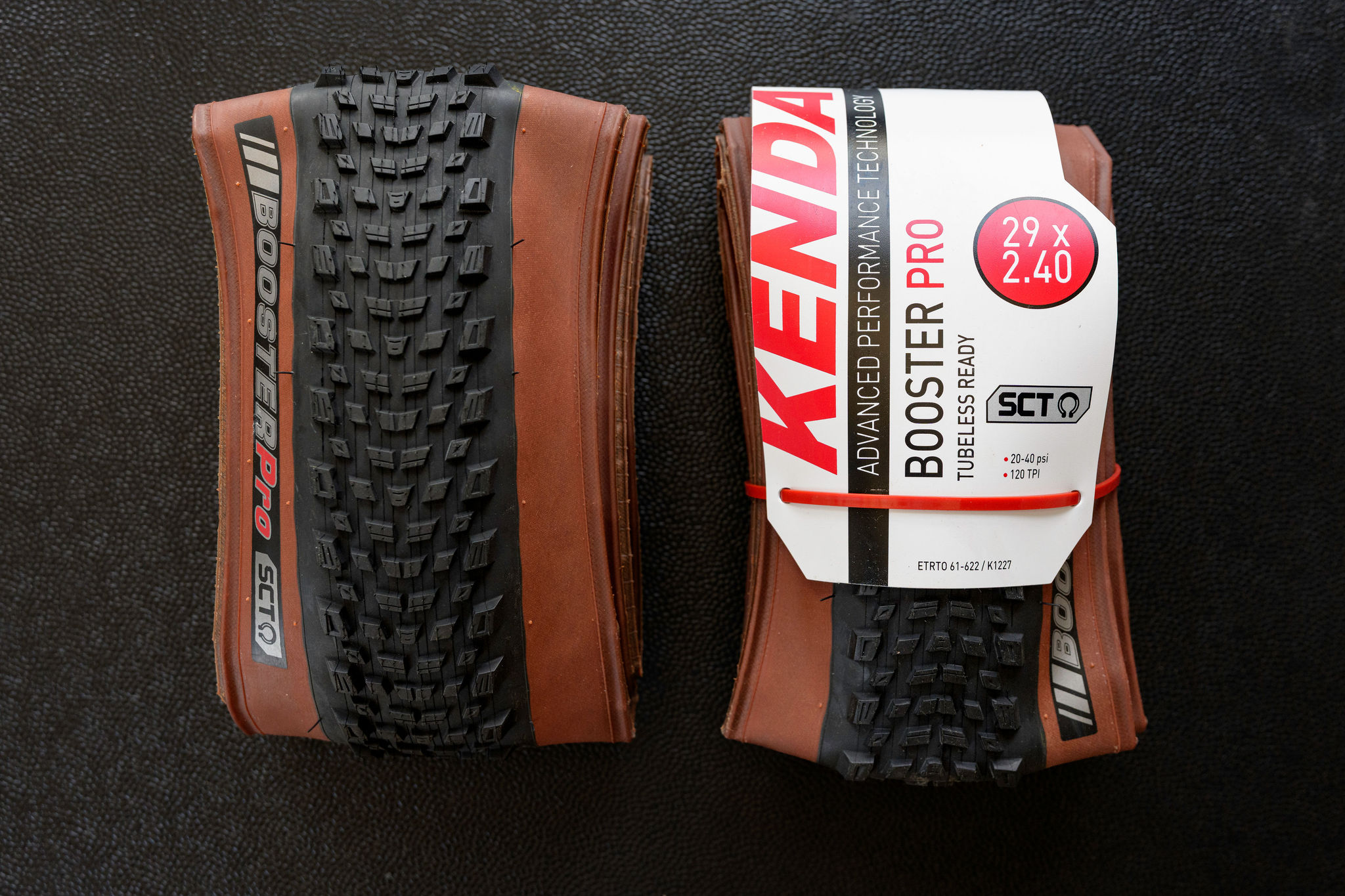 Close-up of Kenda Booster Pro tread