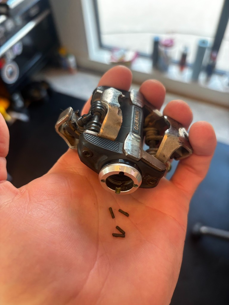 Garmin Rally XC100 roller bearings that fell out of the pedal body