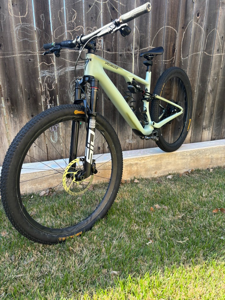 XC race bike ready for pre-event inspection